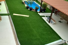 Terraza exterior de microcemento